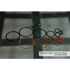 Full set of o'rings in nitrile and silicone plus spare screws for V1 / V2 / V3 / V4